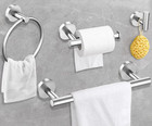 10 Pieces Bathroom Hardware Accessories Set With 16  Towel Bar - Light Silver