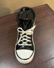 F a b  Starpoint Converse Black Silver Sequin Shoe Ceramic Piggy Bank Cute 