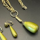 1960s Sarah Coventry Golden Avocado Necklace Bracelet Earring Set