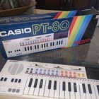 Vintage Casio Pt-80 Mini Electronic Keyboard Original Box Manual See The Video 