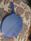 Le Creuset Enameled Cast Iron Crepe Pan  27 10 5  Cobalt Blue Flat Griddle 
