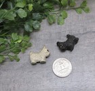Set Of 2 Miniature Scotties Mini Scottie Scotty Dog Figurines 1930s 1940s