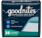 Goodnites Disposable Bed Mats For Bedwetting  2 4 X 2 8 Ft  36 Ct  4 Packs Of 9 