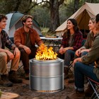 4-6 People 20   Smokeless Fire Pit Wood Burning Portable Stainless Steel Outdoor