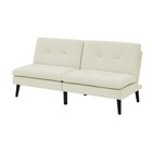 Polyester Blend Futon  Easy Convert  Tufted Back   Seat  Modern Sofa Bed