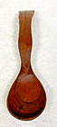 Vintage Hand Made Crafted Monkey Pod Wood Curved Handle Serving Spoon 7 1 2 