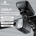 Rockbros 1000lm Bike Headlight Usb Rechargeable Bright Led Bicycle Front Light