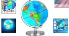 Interactive Illuminating Globe With High-clear Political Map     Perfect Stem Gift