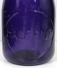 Vintage Dark Purple 1 2 Pint Milk Bottle - Half Pint