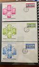 St  Vincent Worldwide Fdc Lot Of 10 1975-76 Us Bicentennial Anniversary Covers