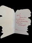 1 Vtg Unused Norcross Flocked Xmas Greeting Card Cute Little Girl Ice Skating