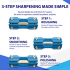Tricut Ice Skate Sharpener 3-sided Design Kit With Blade Measuring Tool Basic