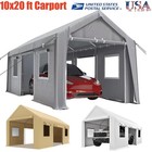 10x20ft Carport Heavy Duty With Roof Roll-up Window Car Boat Garage Shelter Tent
