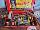 Vintage 1938 A c  Gilbert Erector Set No  7 1 2 Engineer   s Set Red Metal Case