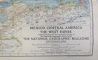 1939 Dated Ww2 Era Vintage Map Of Mexico  Central America  West Indies Original
