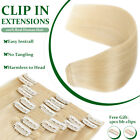 Extra Thick Double Weft Clip In Hair Extensions 8a 100 remy Human Hair Full Head