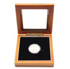 Glass Top Wood Box W Coin Capsule For Peace Morgan Ike Silver Dollars