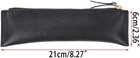 Btsky Genuine Leather Pencil Case - Zippered Pen 8 27 X 2 36 Inches  Black 
