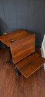 19th Century Antique Children   s School Desk   Cast Iron Frame   Maple Fold Chair
