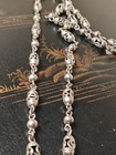 Vintage Sterling Silver Taxco 36-in 108 G Lantern Link Heavy Necklace