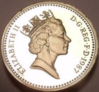Gem Cameo Proof Great Britain 1987 Pound oak Tree edge Inscription free Shipping