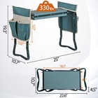 Foldable Garden Kneeler And Seat 330 Lbs Gardening Stool Thicker Wider Pad Green