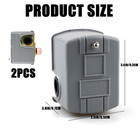 2 Pack Pressure Switch For Well Pump  Adjustable Differential 1 4npt Internal Th
