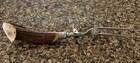 Vintage Antler Handle Carving Fork     Mid-century Rustic Kitchen Utensil