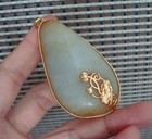 Fine Old Chinese Hand Carved Stone Jade Women Pendant