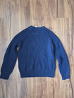 Gap Kids Nwt Boys Navy Blue Cable Knit Sweater Size S 6-7 Crewneck Pullover