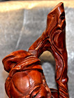 Antique 19th Century Chinese 18    T Rosewood Hand Carved Figure Excellent Vtg  