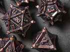 Bronze Caltrops   Sharp Spikes Metal Dice Set  7pcs    Dungeons And Dragons Dnd