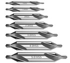 7 Pcs Center Drill Bits Set Hss M2 High Speed Steel 60-degree Angle Center Drill