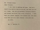 Vincent Price Estate William F  Buckley  Jr Letter On Death Of Coral Browne 24c