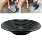 Geological Plastic Gold Pan Panning 38 5cm Black Prospecting Riffle Dredging Jq