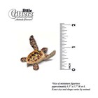 Little Critterz Sea Turtle  captain Deep  Reptile - Miniature Porcelain Figurine
