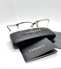 Versace 1251 1252 Women Eyeglasses 53-16-140 Pale Gold 100  Authentic