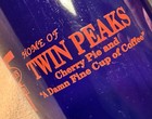 Vintage Blue Twin Peaks Coffee Mug Cherry Pie Damn Fine Cup Red Ink M Ware