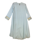 New Tulip Pants Set High Low Kurta Light Blue Chiffon Gota Patti Eid Size Small