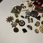 Vintage Us Military Insignia Pin Patch Button Lot Army Usmc Estate Militaria