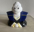 Michelin Tire Advertising Pottery Ceramic Piggy Bank W rubber Stopper Near Mint