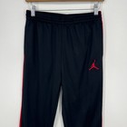 Jordan Sweatpants Boys Size Xl Black Red Basketball Jumpman Logo Pockets