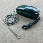 Vintage Touch Tone Push Button Corded Phone Forest Green Very Good Condition