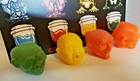 Vintage 4 Lucky Yuckies Yuck Head Set Gumball Vending Machine Toy Prizes     38 
