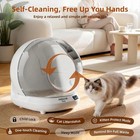Automatic Self-cleaning Cat Litter Box 78l Capacity For Multiple Cat App Control