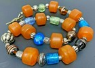 Vintage Tribal African Trade Bead  Mixed Necklace 25 
