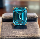 1ct Elegant Emerald Cut Diamond Blue Color Engagement Ring Vvs1 Clasic Certified