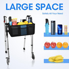 Dotday Upgraded Walker Basket With Cup Holder  Foldable Walker Bag With Large Ca