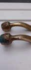 Antique Brass Window Stays pulls  Original Antique With Ornamental Ball Ends  