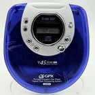 Gpx C3949b2 Portable Cd Player 45 Sec Esp Blue W  Matching Headphones Tested